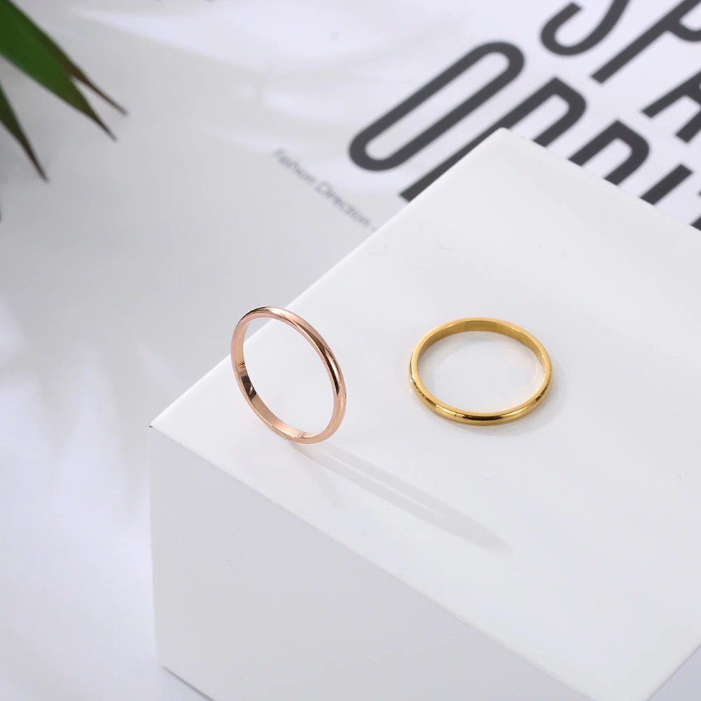 Smooth Stainless Steel Ring - Picture 3 of 5
